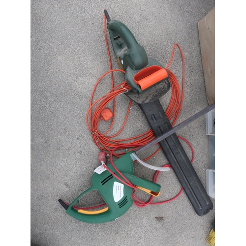 505 - Electric Black and Decker hedge trimmer and another