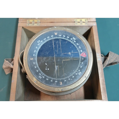 20 - Cased Type P10 Air Ministry Compass No. 10985T, in fitted wooden case stamped 1944