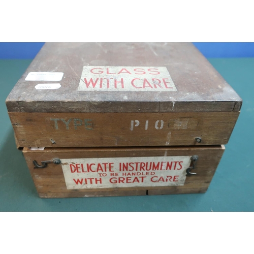 20 - Cased Type P10 Air Ministry Compass No. 10985T, in fitted wooden case stamped 1944