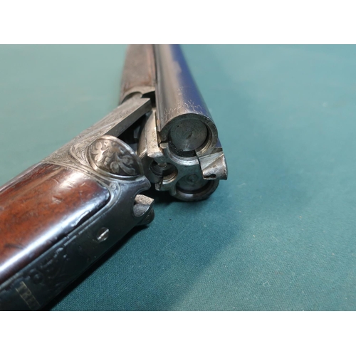 104 - RFD ONLY: Old spec. deactivated Drielung Halmuth Berg side by side 16B, 8.7mm rifle with folding rea... 