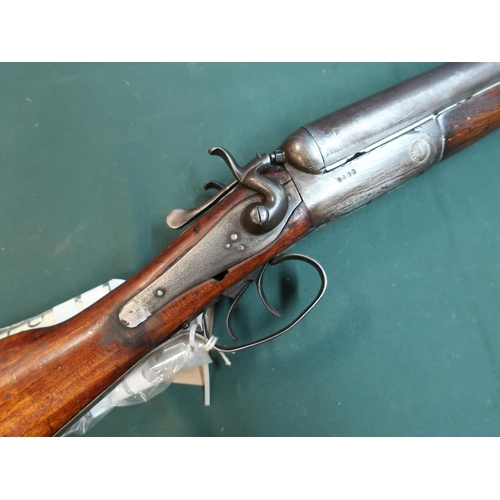 105 - Deactivated Jackson 12 bore side by side hammer action shotgun with COD dated 4/12/20