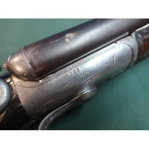 107 - Deactivated Adams 12 bore side by side underlever hammer gun with new spec COD