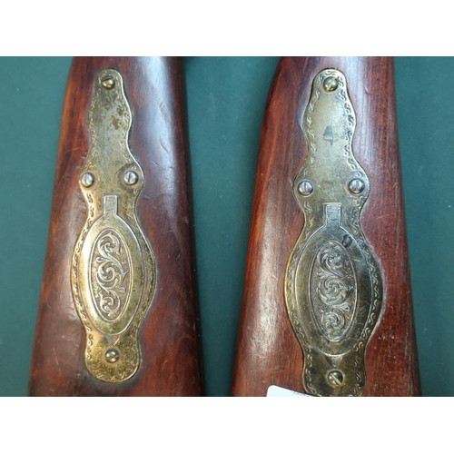 111 - Pair of decorative percussion cap Kentucky rifle style wall pieces