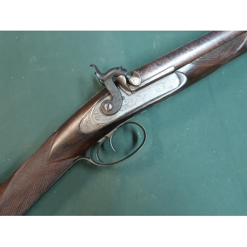 116 - Gasquoine & Dyson side by side percussion cap sporting gun, converted from flintlock, with 29 inch D... 