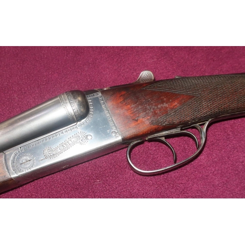 427 - Sabel 12 bore side by side ejector shotgun with 27