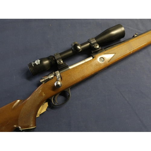 404 - Parker Hale .243 bolt action rifle, fitted with wide angle scope, serial no. S-34045 (section one ce... 