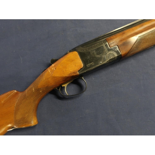 421 - Larona 12B over and under ejector shotgun, 30 inch barrels, single trigger action and 14 inch pistol... 