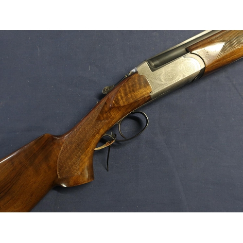 425 - Hatson 12B over and under single trigger ejector shotgun with 27 1/2 inch barrels, 14 1/4 inch pisto... 