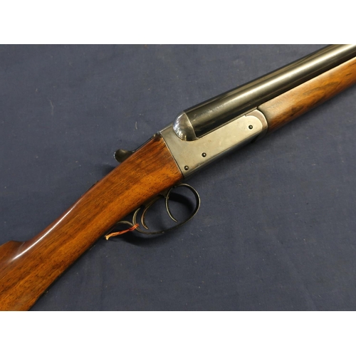 435 - Geo Hinton 12 bore side-by-side  shotgun with 28inch barrels and 14 3/4inch straight through stock s... 