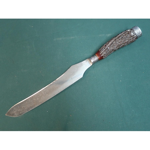 68 - Victorian carving knife with 8