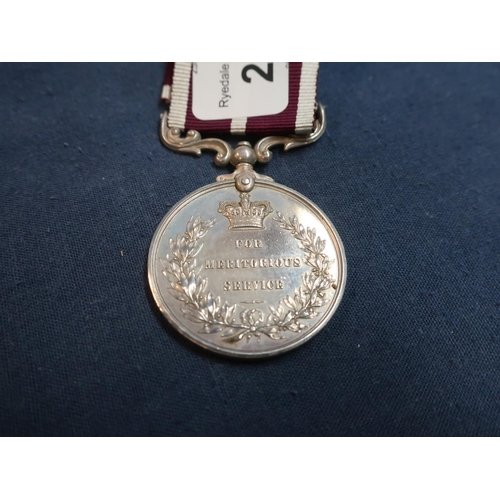 216 - George V Meritorious service medal with swivel ribbon bar awarded to M2021331 SGT J.M.Hanna R.A.S.C