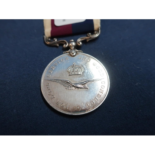 233 - George V RAF long service and good conduct medal, `249705 CPL.W.A.SEANEY R.A.F