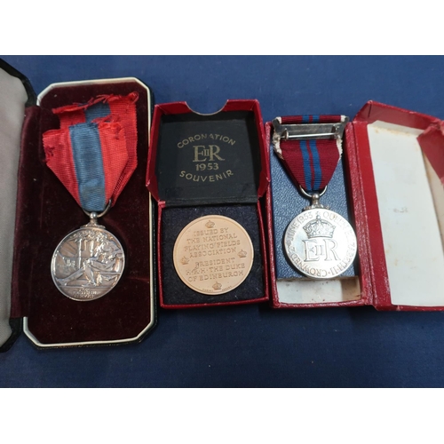 241 - Boxed Elizabeth II imperial service medal for faithful service, `ERNEST WILLIAM BELAND' and a boxed ... 