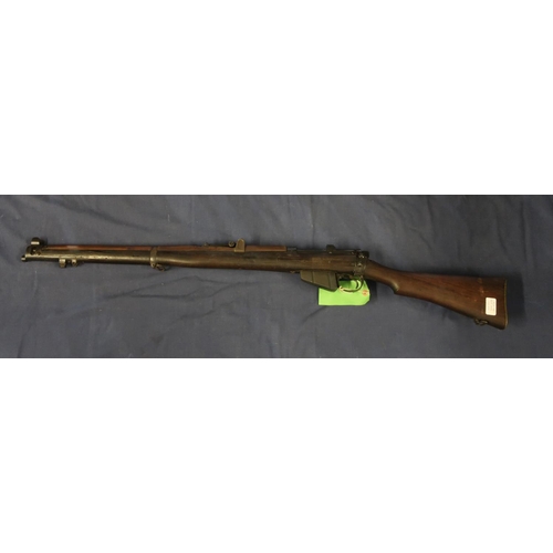 443 - SMLE bolt action rifle converted to .410 RFI shotgun action dated 1949 with fixed magazine, butt sta... 