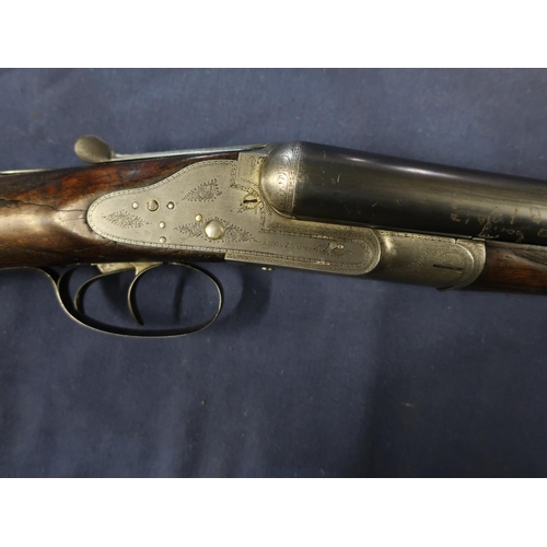 457 - EJ Churchill of London 12 bore side lock shotgun with 28.5 inch barrel retailed by Army and Navy ser... 