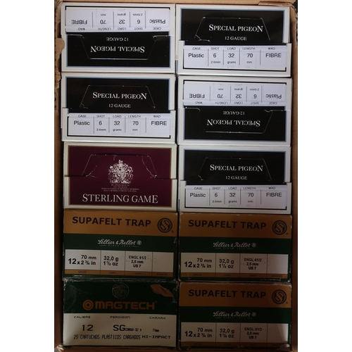 465 - 250 boxed 12B cartridges of various makes including Super Felt Trap, Sterling Game, Magtech and Spec... 