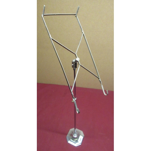 449 - Vintage chrome-plated adjustable shirt display stand on stepped octagonal base