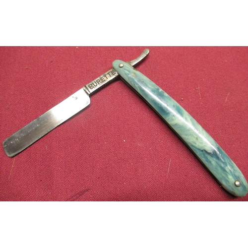 451 - Boxed cut-throat razor by John Clarke & Son, Sheffield, German cased cut-throat razor, Cropp of Hamb... 