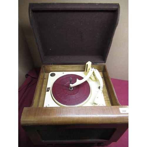 344 - 1950s Radio Rentals Model 212 walnut cased radiogram  with Collaro High Fidelity RC 54 turn table, H... 