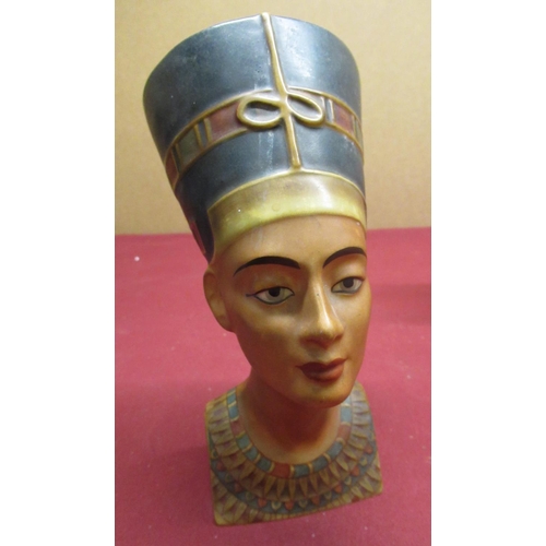 440 - 1960s Goebel-Hummel Queen Nefertiti bust impressed FX 135/3 H21cm, Lladro type figure of a lady gard... 