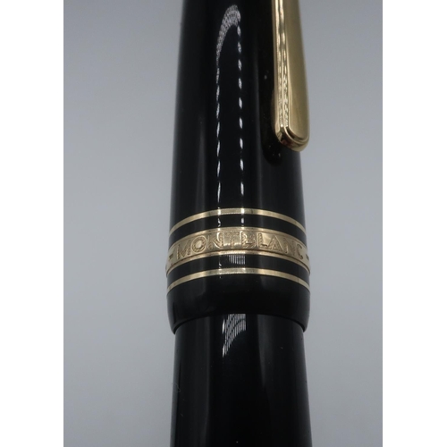 1148 - Montblanc Meisterstuck fountain pen, nib stamped 4810 14k, clip stamped GP1225890, barrel stamped Te... 