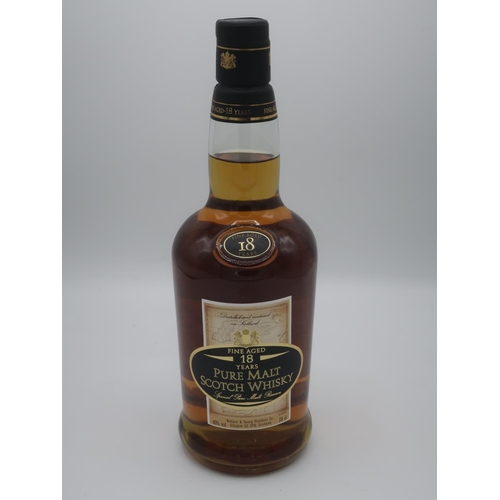 1182 - Pure Malt Scotch Whisky, Fine Aged 18 Years, distilled by Wallace & Young Glasgow, 70cl 40%vol, 1btl