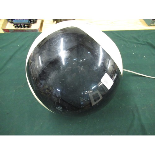 26 - JVC Video Sphere TV, cream plastic case with integral curblink chain handle, with power cable, lacki... 