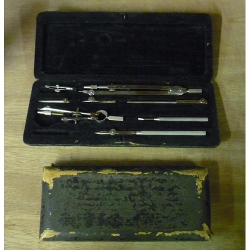 33 - Two cased sets of chromed drawing instruments