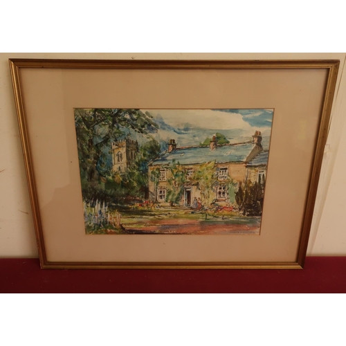 1207 - Rowland Henry Hill (Staithes Group 1873-1952): The Old Rectory Middleton, watercolour, signed and da... 