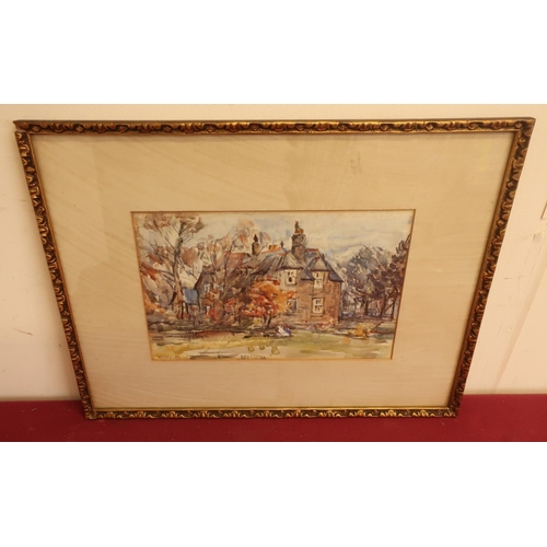 1208 - Rowland Henry Hill (Staithes Group 1873-1952): The Old Vicarage, Ugthorpe, watercolour, signed and d... 