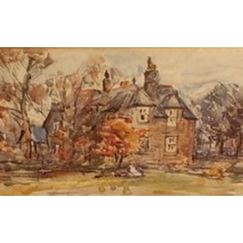 1208 - Rowland Henry Hill (Staithes Group 1873-1952): The Old Vicarage, Ugthorpe, watercolour, signed and d... 