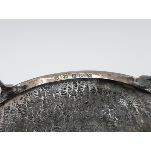 1105 - Edw.VII hallmarked silver aid memoire, all over engine turned with vacant circular cartouche, sprung... 