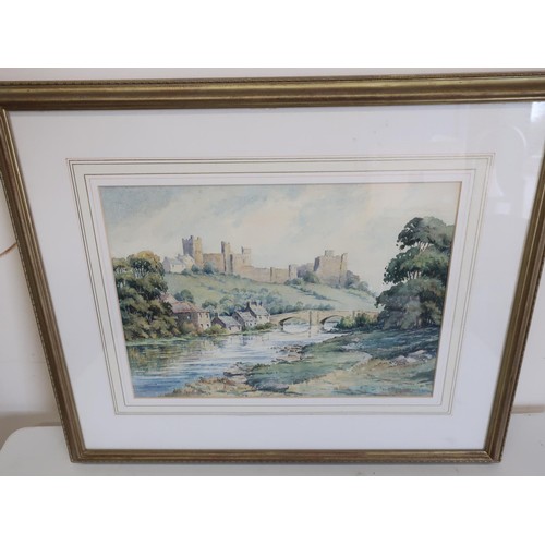 1203 - Fred Bollands (British, 20th Century): 'Richmond Yorks' watercolour, signed, 26cm x 36cm, with old e... 