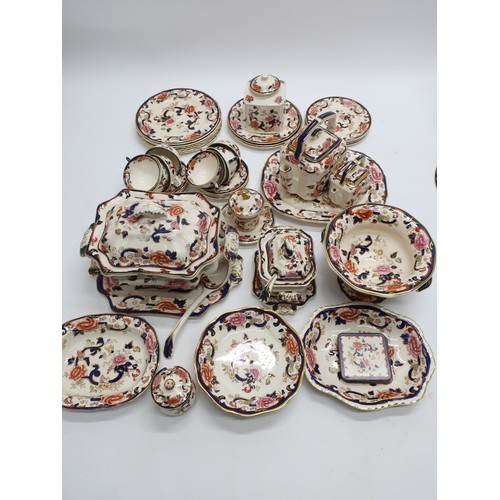 1210 - Large collection of Mason's Mandalay pattern dinner wares comprising: rectangular soup tureen, cover... 