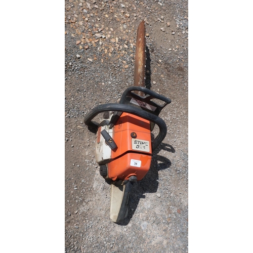 34 - Stihl 034 chainsaw with petrol motor