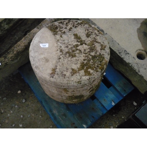 104 - Large composite stone wheel Diameter38cm H30cm