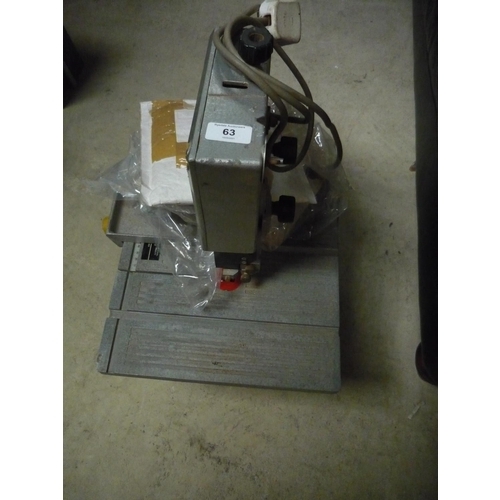 63 - Burgess BK2 two speed electric band saw with bench mount