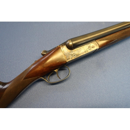 19 - AYA number 4 12 bore side by side boxlock ejector shotgun with 26 inch barrels, choke 3/4 & 1/2 with... 