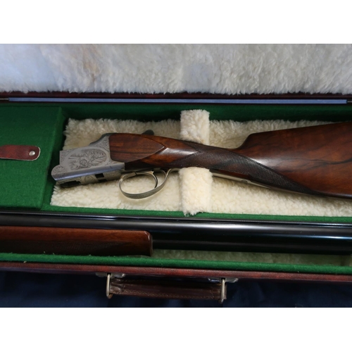 25 - Cased Browning BRG lightweight 12 bore over and under game gun with single trigger action and 27.5 i... 