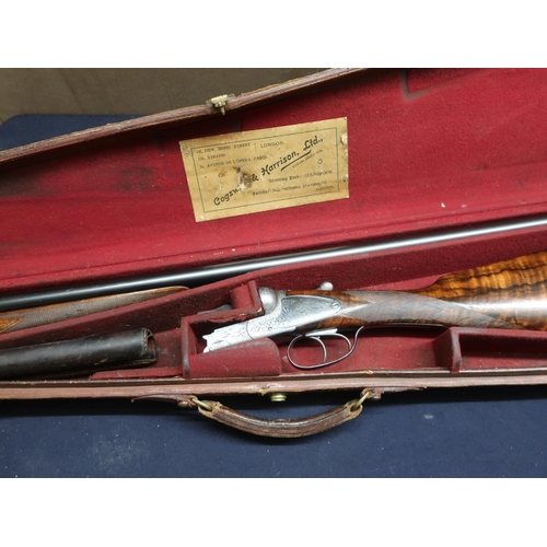 2 - Cased Cogswell & Harrison 12 bore side by side sideplated ejector shotgun with 30 inch nitro-proof b... 