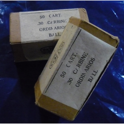 313 - Two boxes containing one hundred .30 carbine ammunition (Section one certificate required)