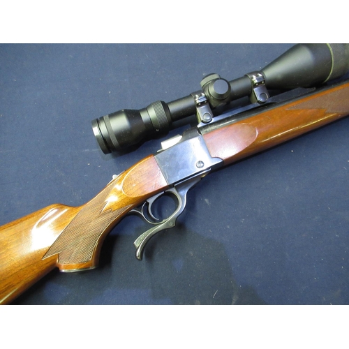 255 - Ruger No1 falling block .243 rifle fitted with scope Serial no. 132-78100 (Section one certificate r... 