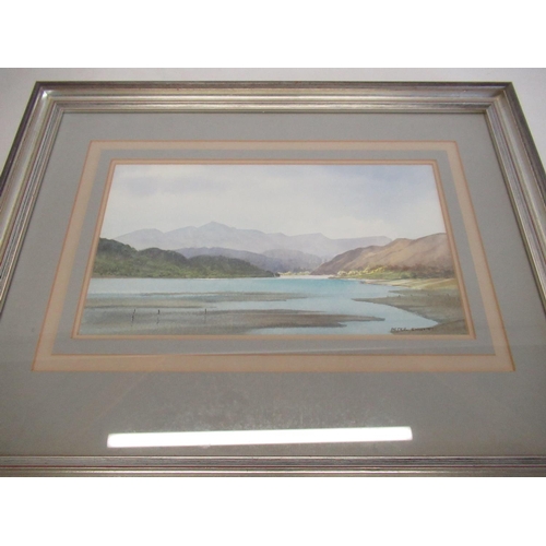 186 - Peter Shutt (20th Century) 'Esk Estuary, Cumbria' watercolour, signed, titled verso, 16cm x 28cm