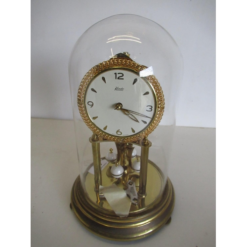 420 - Kundol four hundred day suspension clock, under glass dome (complete with original purchase receipt ... 