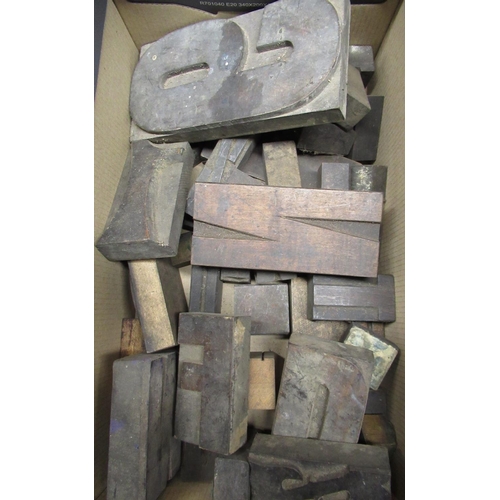 222 - Collection of uppercase 19th century and later wooden printing blocks