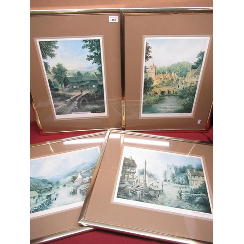 453 - Set of Ltd edition signed artist prints by William Chamberlain of Cumberland farm, Wycoller castle, ... 
