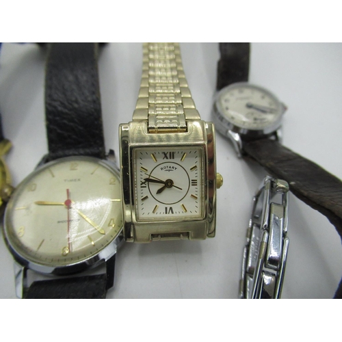 481 - Montine gold plated hand wound wrist watch, Yeoman 17 jewel gold plated writ watch and other mechani... 