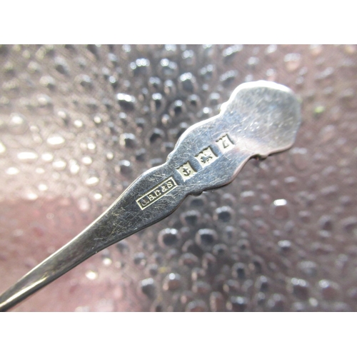 54 - Set of six ERII silver hallmarked coffee spoons, Birmingham 1960 by Walker & Hall, a set of six butt... 