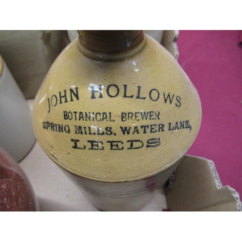 240 - Robert Tanner wine & spirit merchant South Molton glazed stoneware flagon, John Hollows Botanical Br... 