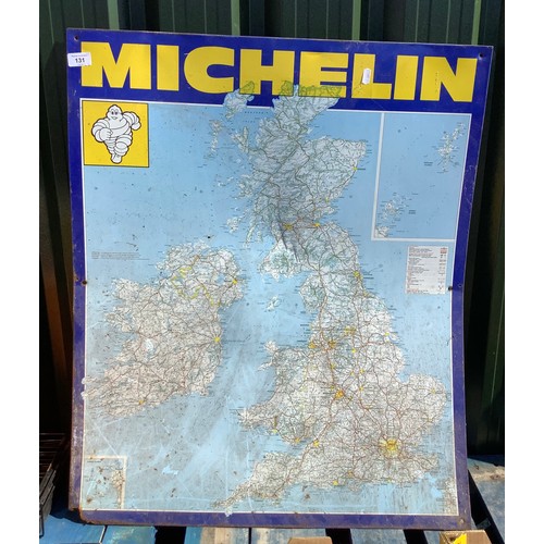131 - Vintage tin Michelin road map of Great Britain 86cm x 72cm